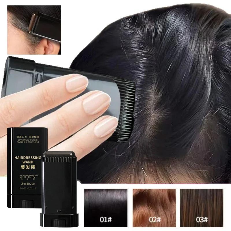Hair Dye Stick with Comb 2 in1 Temporary Hair Coloring Covered White Hairs Long Lasting Hairline Pen Washable Black Brown Coffee