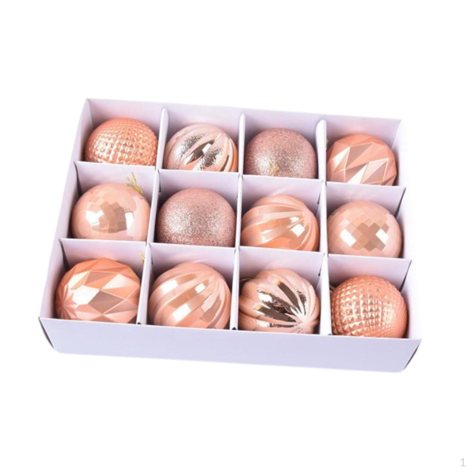 

12 елочных шаров для украшения на Рождество, подвески с шармами для свадеб шампанского