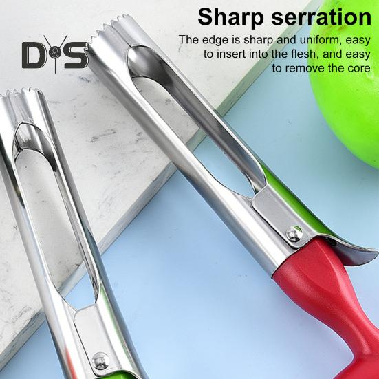 Herramienta para Quitar el Corazón de la Fruta con Cuchillas Serradas Afiladas Fácil de Usar Portátil Multifunción Cortador de Fruta Descorazonador