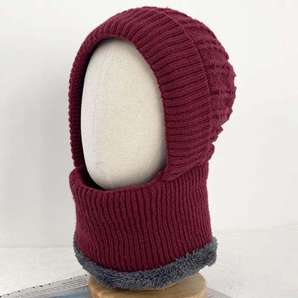 Windproof Fleece Balaclava Hat Warmer Winter Pullover Cap Gift for Mom Hooded Neck Cap Women