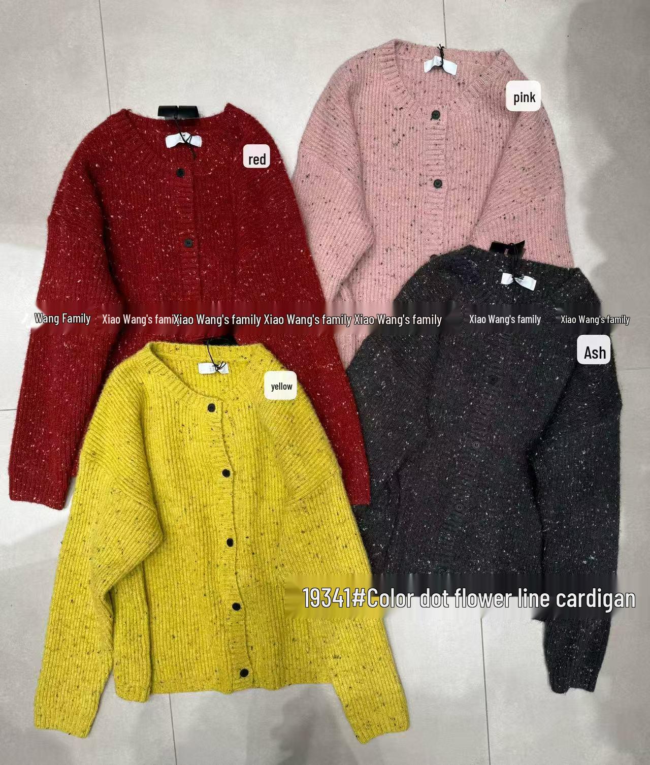 

Кардиган вязаный повседневный большого размера в корейском стиле от Xiao Wang, зима 2023 One Size розовый