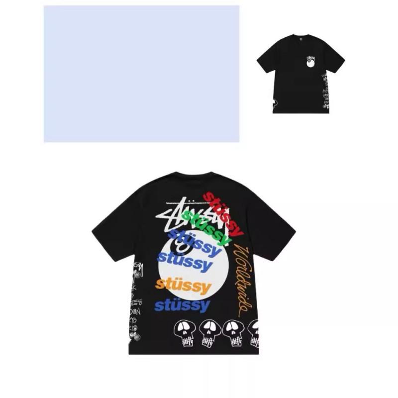 Mens Loose Fit Cotton Blend Short Sleeve T-Shirt With Cartoon Print Breathable Casual Tee Teens Adults