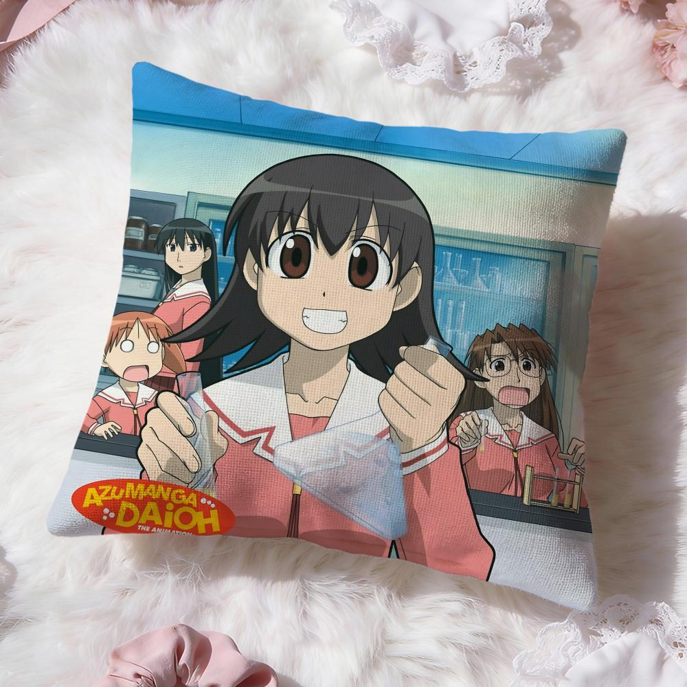 Anime A-Azumanga Daioh Cushion Cover Premium Comfort Reversible Pillow Cove -Two In One Design for Any Room & Car Interior