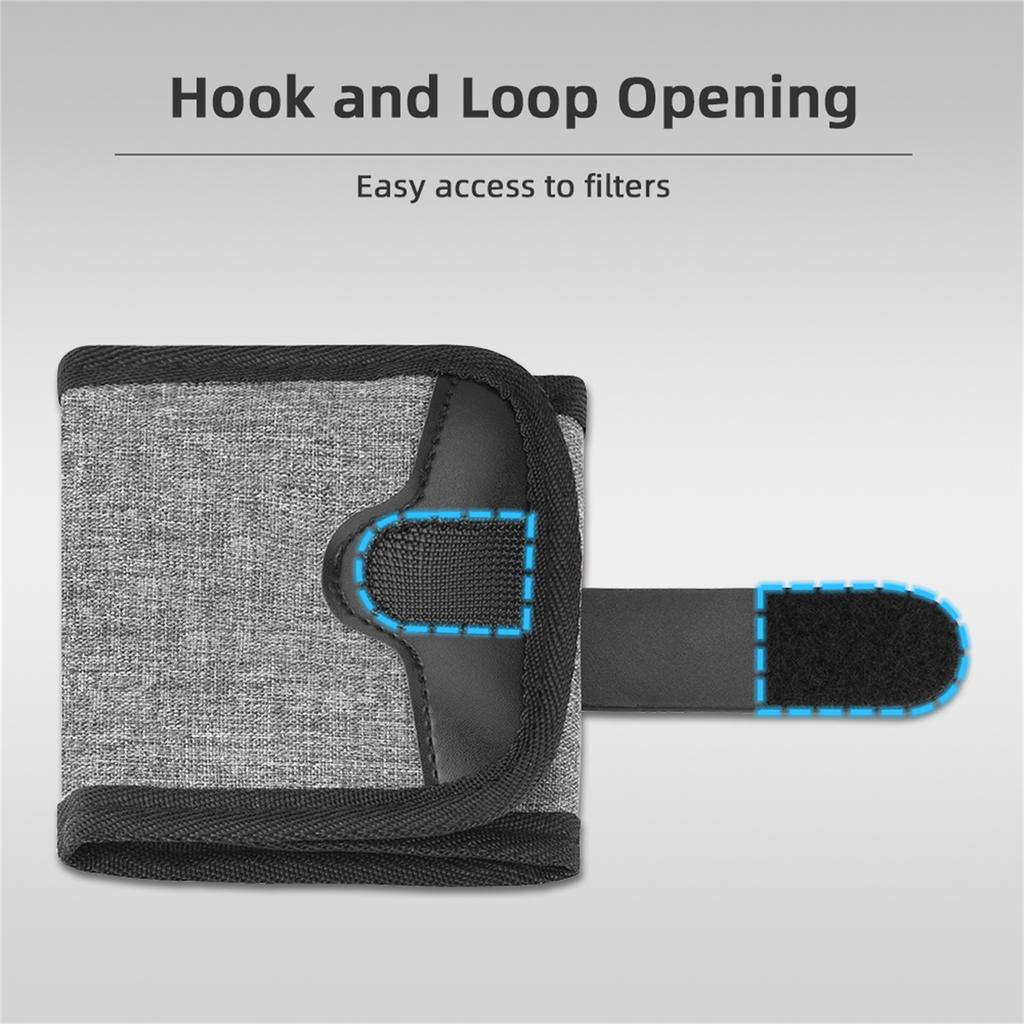 Camera Lens Filter Bag 3-Pocket Filter Carrying Case Up To 72mm Water-Resistant Dustproof CPL ND UV Filter Pouch Holder