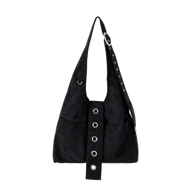 Autumn and winter retro suede bag, belt buckle, shoulder bag, large bag, suede large capacity, high-end tote bag women