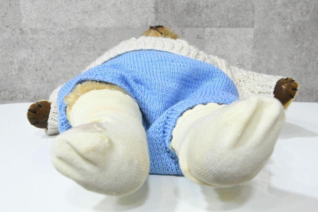 [USED] tr0680 Teddy Bear Doll Stuffed Animal Interior Bear Doll Rare