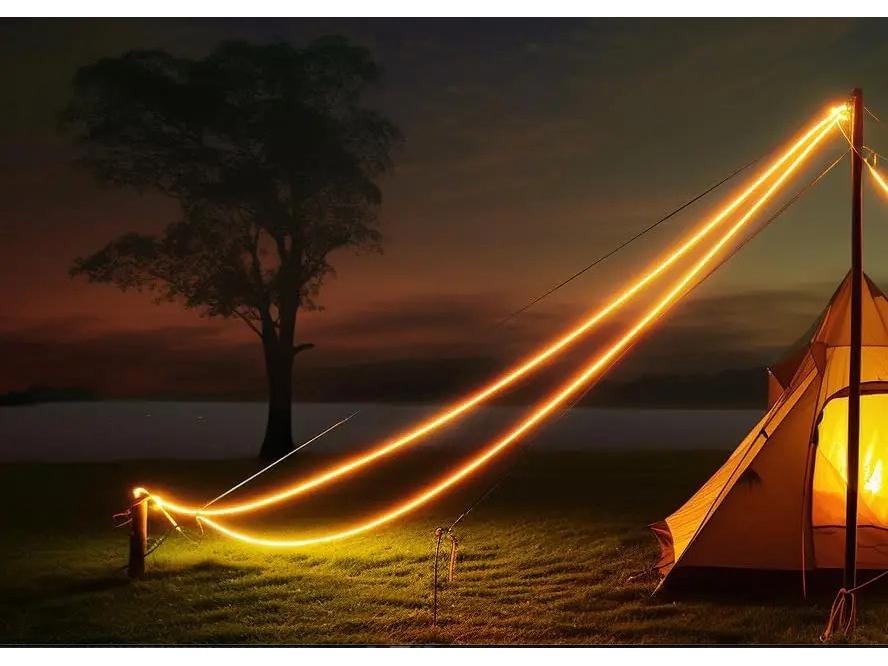 Outdoor Windproof LED Luminous Tent Rope Light – Camping Awning Accessory