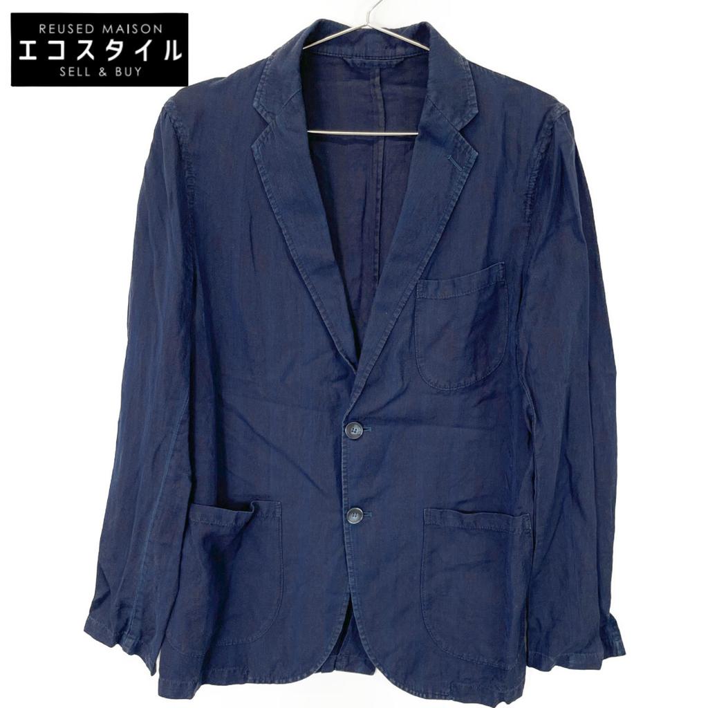 GIANNETTO Indigo Striped Shirt Jacket Jacket 46 NavyUsed