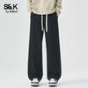 Baleno Men's S&K Series Loose Drawstring Wide-Leg Casual Pants