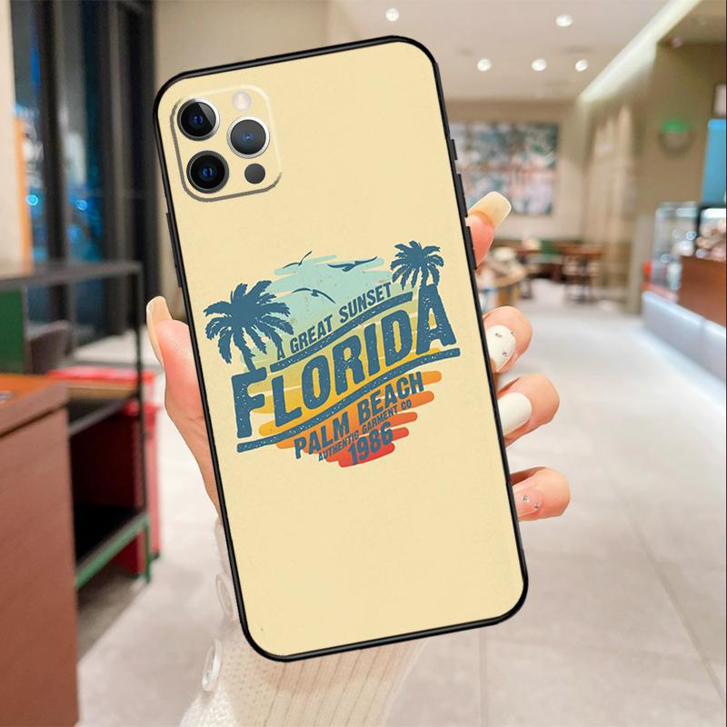Palms Beach Surf Phone Case For iPhone 16 15 14 11 12 13 17 Pro Max mini 15 Plus 16e 17 Air Protective Cover