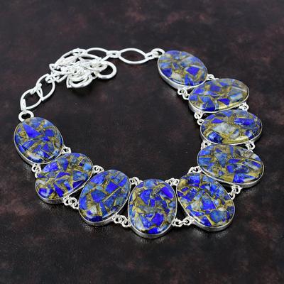 Copper Sodalite Necklace 925 Sterling Silver Necklace Gemstone Handmade Jewelry Adjustable Chain Necklace Gift For Mom Unique Design Jewelry