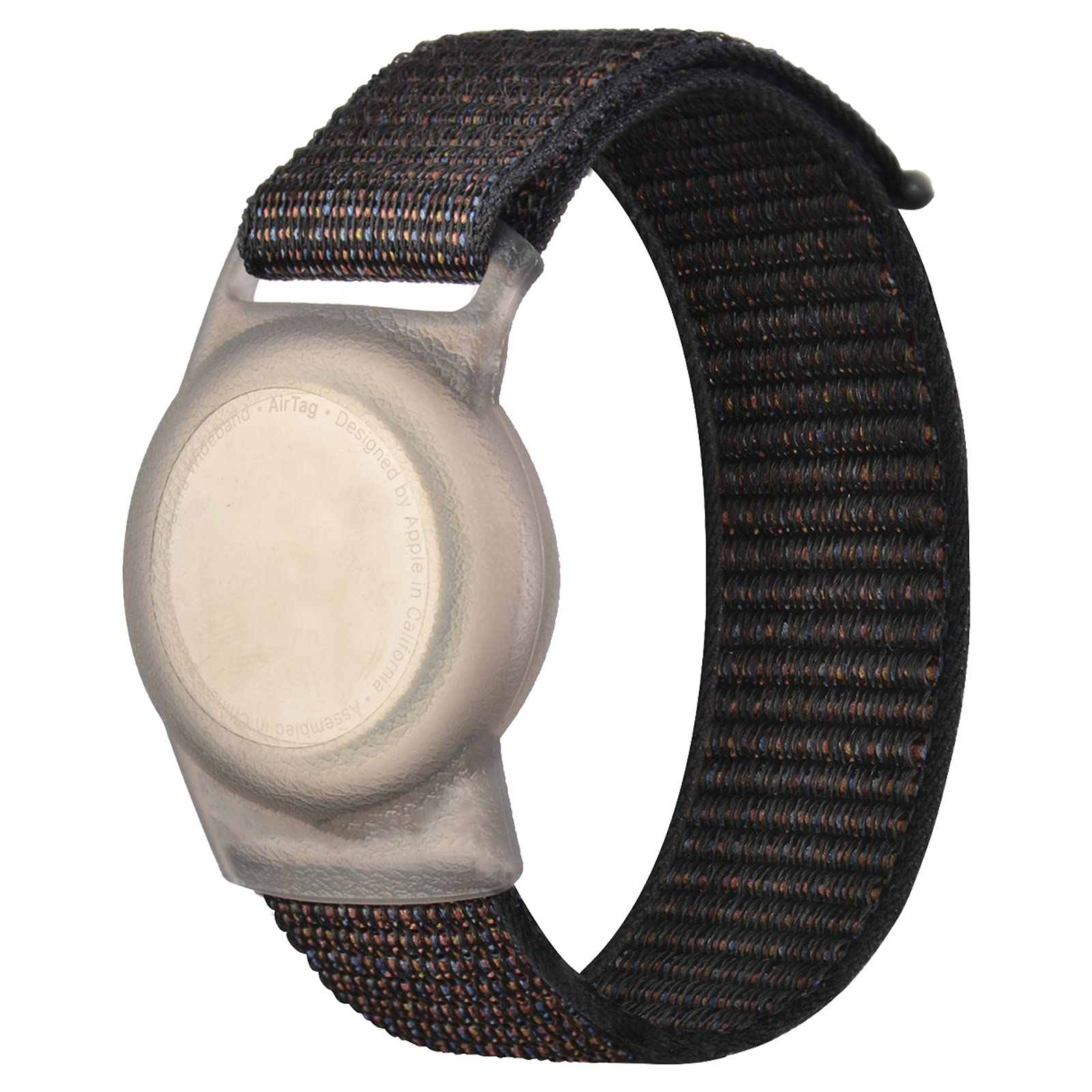 Kids Anti-Lost Adjustable Nylon Wristband Protective Holder, Bracelet Compatible with Location Tracker чёрный