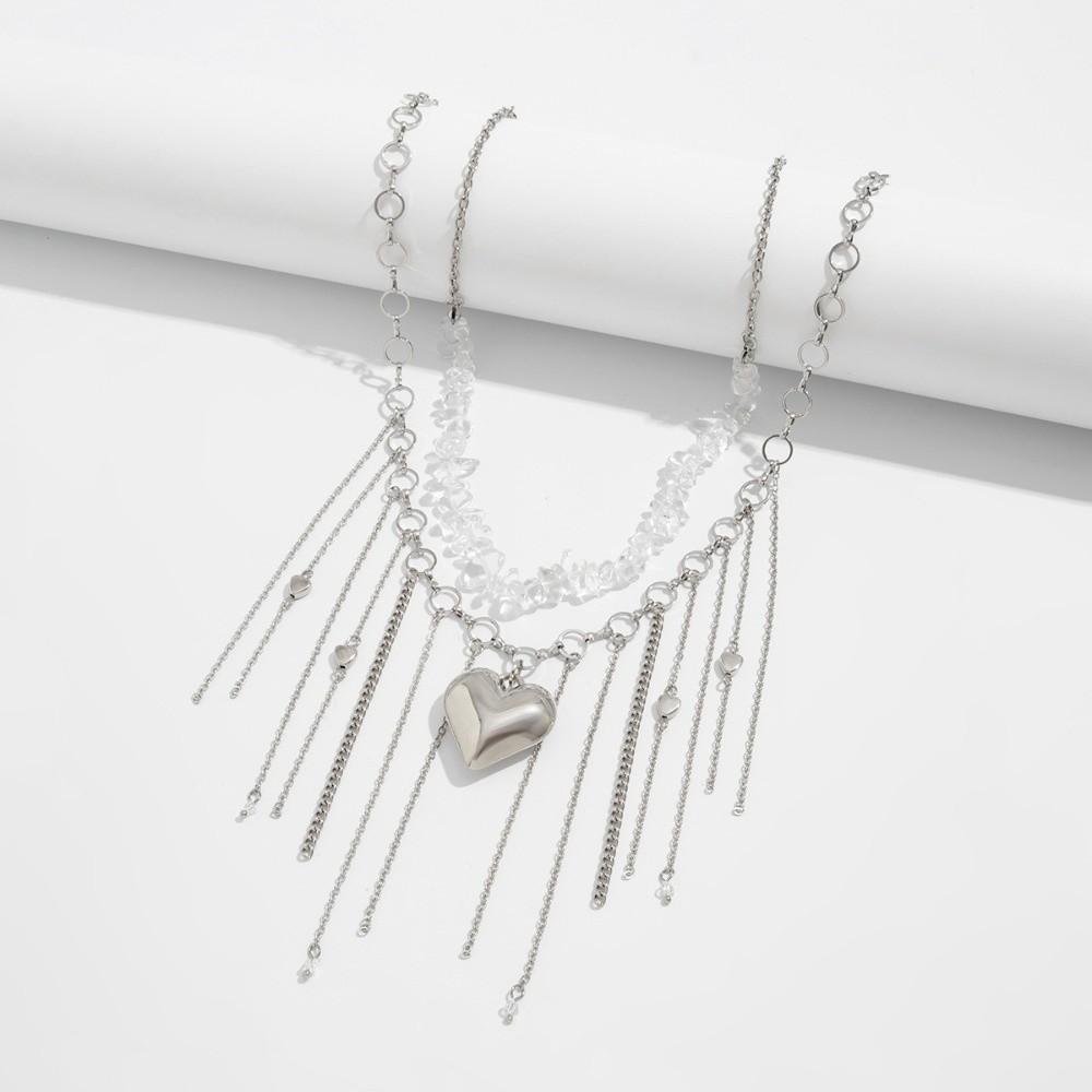 Multilayer Imitation Pearl Choker Necklace Jewelry Accessories Tassel Pendant