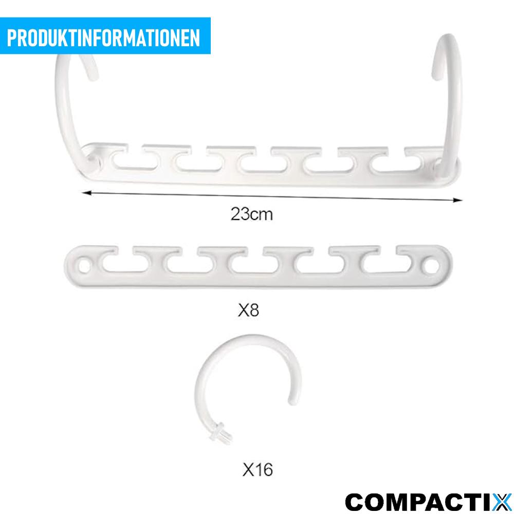 COMPACTIX Platzsparende Kleiderbügel Magische Mehrfach Bügel Organizer 8er Set