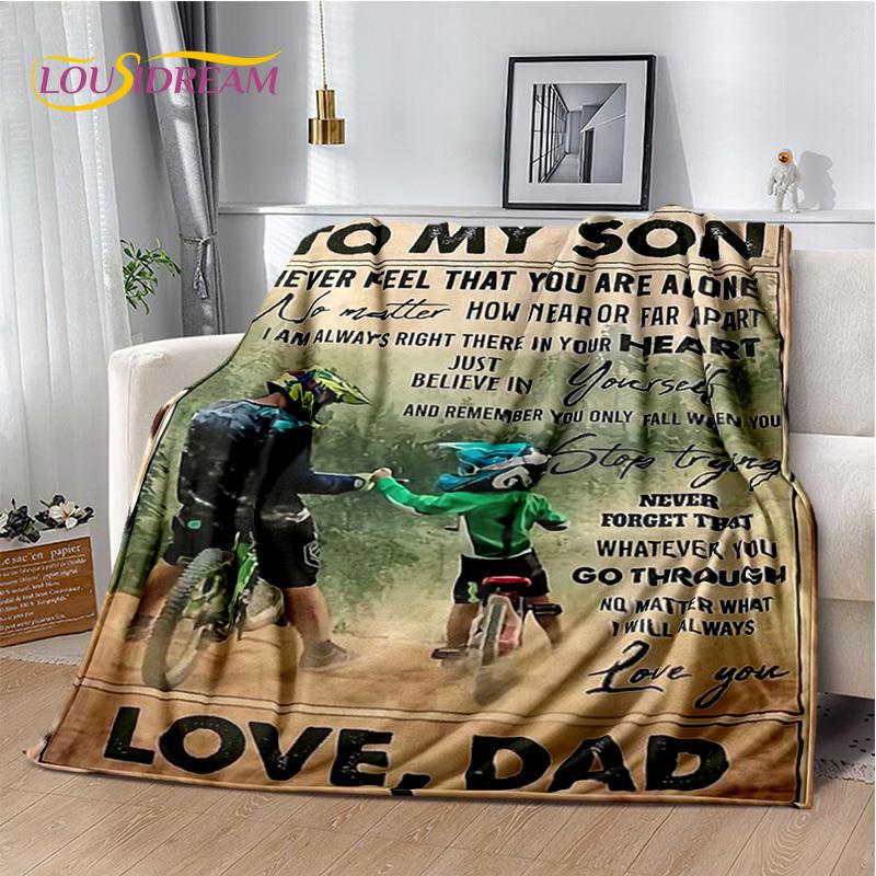 To My Daughter Son Grandedaughter Letter Christmas Present New Year Blanket,Soft Throw Blanket for Home Bedroom Bed Sofa Cover