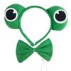 Cartoon Headbands Frog Hair Hoop Prince Bowtie Halloween Hairband Princess Cartoon Headwear Bowtie Set