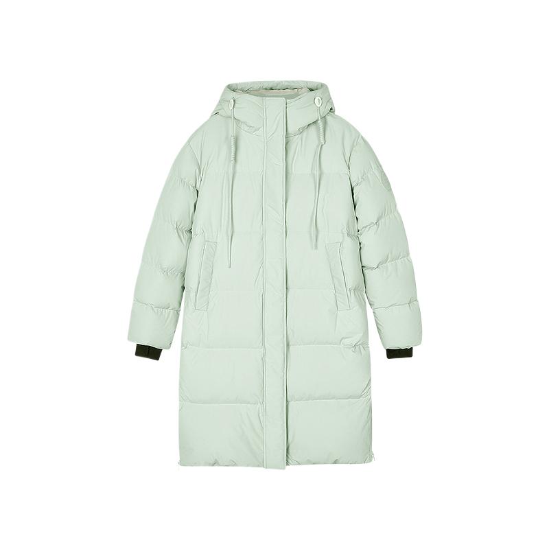 Skechers Sports Alliance Series Simple Solid Color Comfortable Warm Water Resistant Stain Resistant Casual Woven Hooded Down Jacket L424W114-04X2 L
