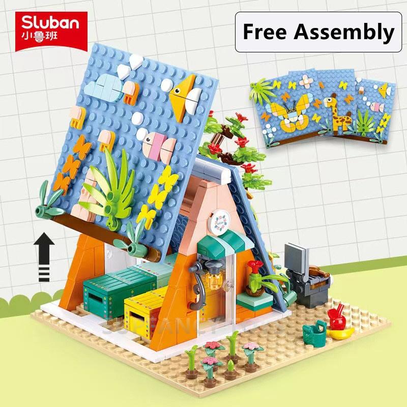 High-Quality Sluban High-Quality 341Pcs High-Quality Pink High-Quality Dream Self-assembly High-Quality Building High-Quality Blocks Collection kit