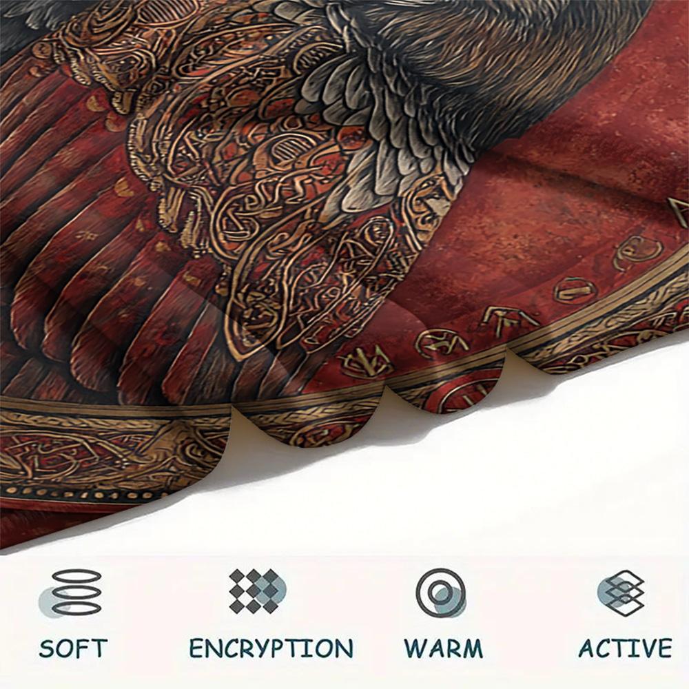 Eagle Print Flannel Blanket, High Quality Comfortable for All Seasons, Home Decor, Warmth and Comfort, Perfect for Christmas Gifts