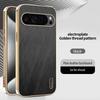 Stripe Thread Texture Leather Back Plating Case For Google Pixel 10 9 9a 8 7 6 Pro Anti Fingerprint Slide Camera Protector Shell
