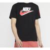 Nike T-Shirts Herren Schwarz Rundhals Mittlere Gerade Passform CW0385-010