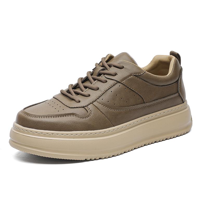 

Fashion Thick soled casual shoes High quality Trendy Men style Outdoor sports and leisure Height increasing shoes New Youth quality 44 коричневый