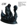 Gesichtslose Sensenmann-Statue 3D-gedruckte gotische Totenkopf-Bootsfigur, Kleines Schreibtischornament Halloween-Dekoration für Partydekoration, Dunkles Horror-Thema