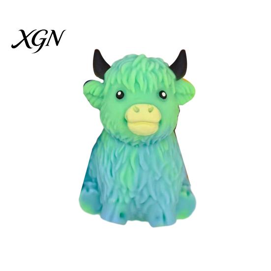 Kids Stress Reliever Highland Cow Relief Toy Slow Rising Cattle Squeeze Squeezable Animal Ball Lovers Gift Sensory