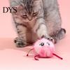 Electric Cat Ball Toy Toy, Automatic Jumping Plush Ball, Interactive Cute Rolling Toys for Indoor Cats Self with Ribbon Limbs Hunting Exercise Pets