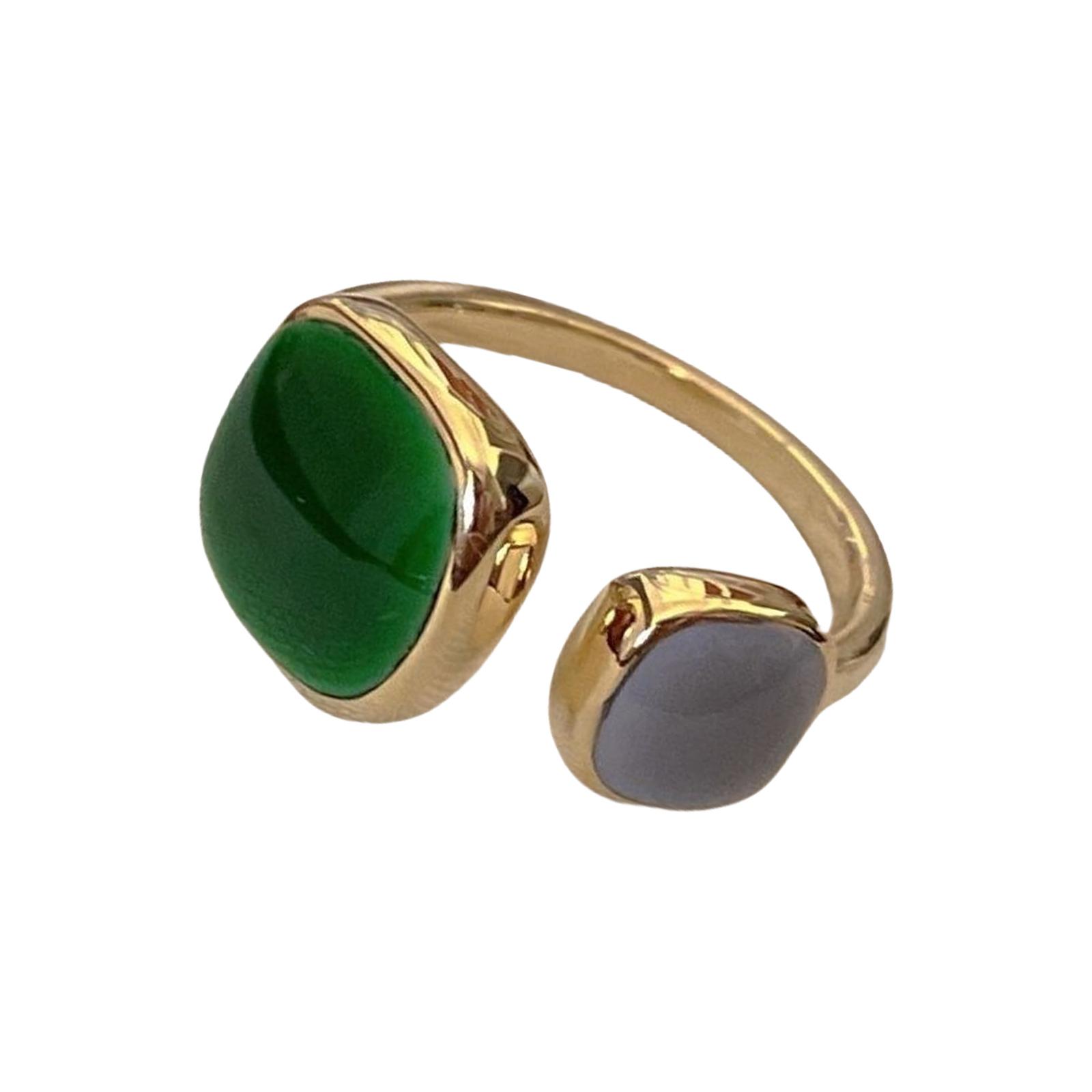 

Минималистичные кольца из сплава для модных личностей, ищущих уникальные ювелирные аксессуары, стильные наряды, повседневную одежду зелёный