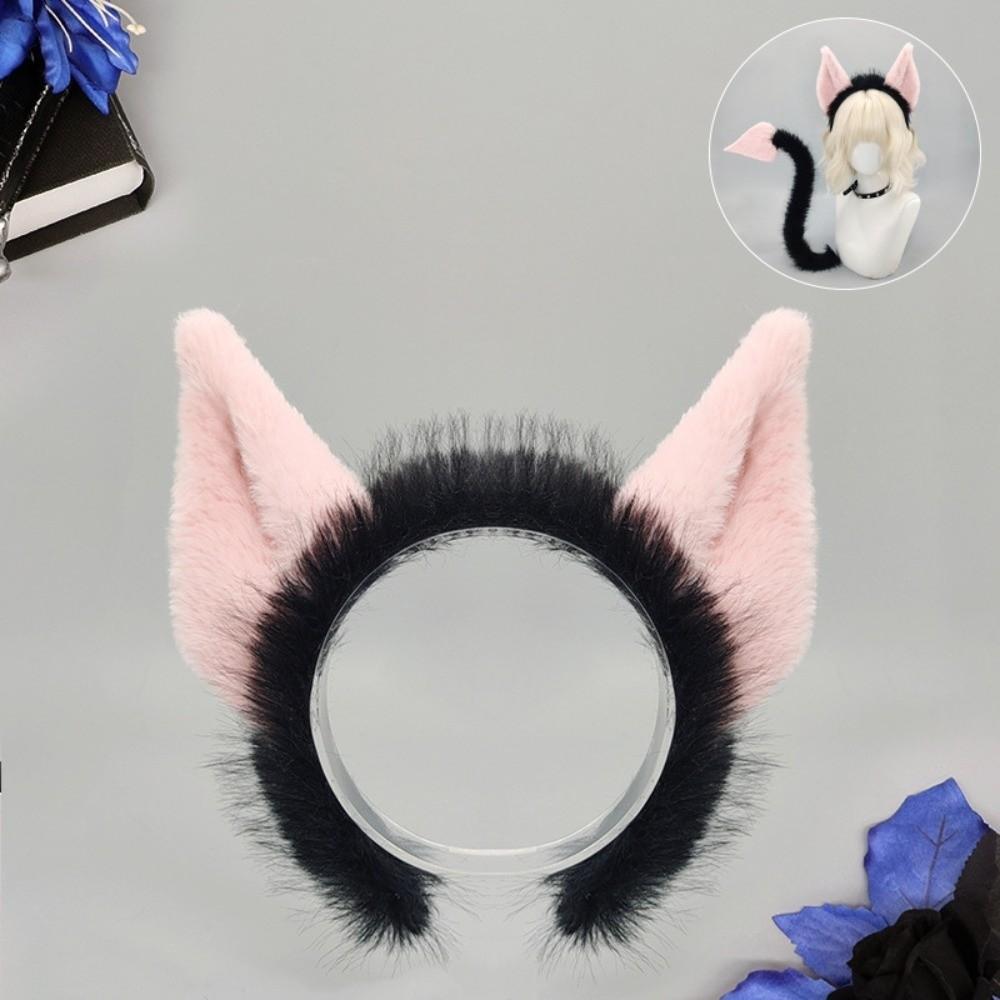 Furry Cat Ears 3D Devil's Sweetheart Tail Fashion Halloween Costume Cosplay Props All Saints' Day