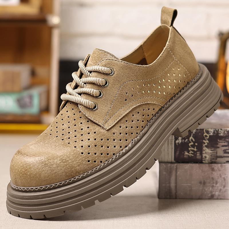 Fashion Breathable Male Casual Leather Shoes Thick Bottom Business Flats Men Fashion Walking Shoes Tenis Masculino Oxford Shoes Sneakers