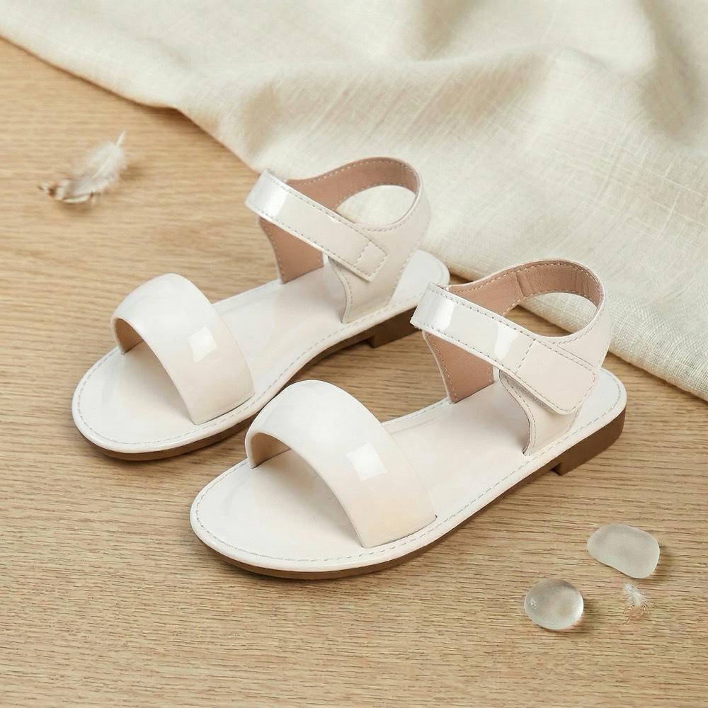 Children s One-Strap Flat Roman Beach Sandals 34 белый