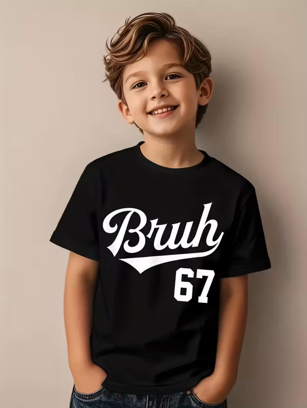 

6 7 Meme Fun Six Seven Design T-Shirt for Kids Chaotic Humor Y2k Game Saying Tee Novelty Gift Boy Top Fashion Children s Clothes 130