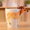 Hrnček v tvare kresleného filmu Ručne maľovaný 3D keramický hrnček Hrnček na mlieko Raňajková šálka na kávu