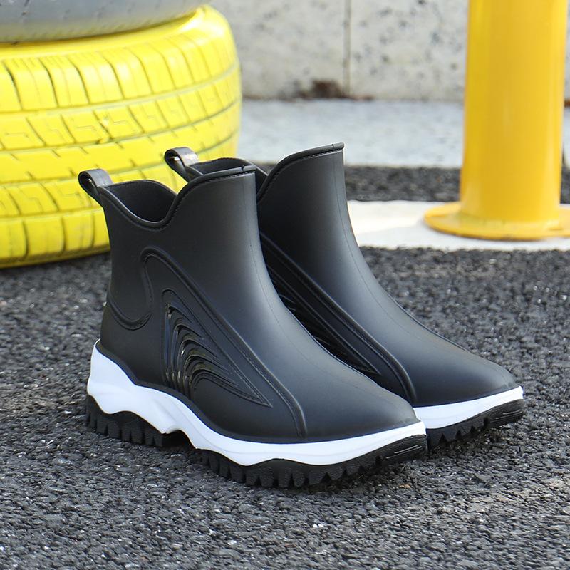 Модные водонепроницаемые короткие бархатные нескользящие сапоги для взрослых 41 — фото 7