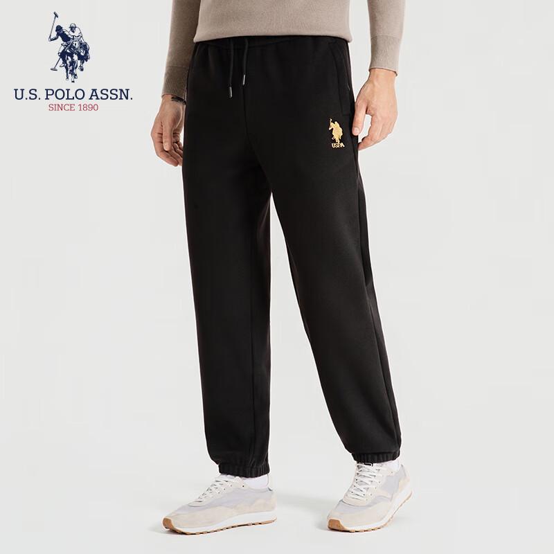 U.S. Polo Assn. Pantaloni de trening casual pentru bărbați, căptușiți cu fleece