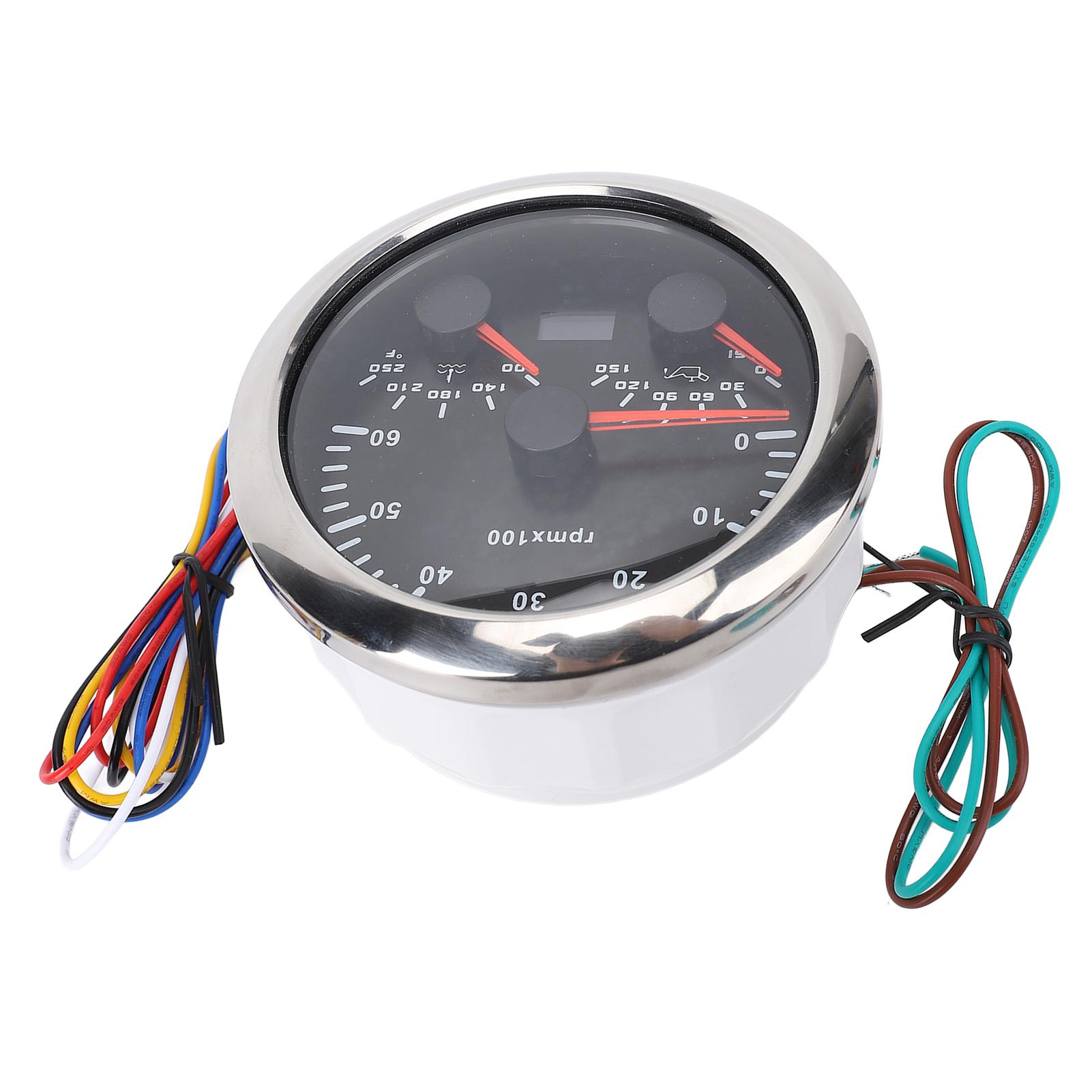 

Электрический тахометр 3 в 1, датчик давления масла, датчик температуры воды, 3 38 дюймов, 6000 об/мин, от 0 до 150 фунтов на кв. дюйм, от 100 до