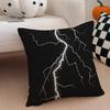 Lightning Cushion Cover Linen Pillow Case Soft Breathable Protective Couch Room Decoration