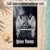 Beach TowelRammstein Custom Name Text Personalized Soft Towel for Beach Pool Indoor Home Decor Gift