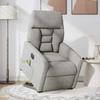 Electric Recliner Chair with Lift Assistance Light Gray Microfiber Fabric