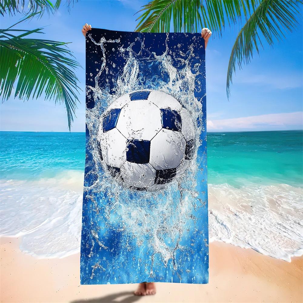 Wasserabsorbierendes Tragbares Fußball-Strandtuch für Erwachsene Europäisches, Amerikanisches Und Südamerikanisches Badetuch Digitale Druckerei Fabrik
