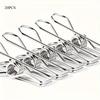 20pcs 5cm Clothes Pins Stainless Steel Wire Clothes Pegs Multi-Purpose Utility Clips  Laundry