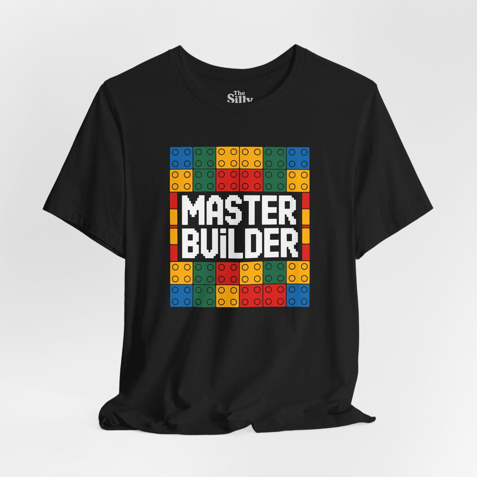 Master Builder Shirt, Colorful Bricks Kids Tee 2XL