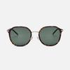 Byumaeb Tidy_Polygonal Half-Rim Soltex Sunglasses