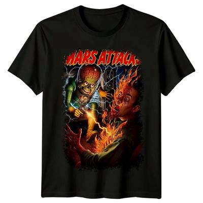 Mars Attacks! (1996) T-shirt Ispirata al Poster del Film Maglietta Retro Unisex