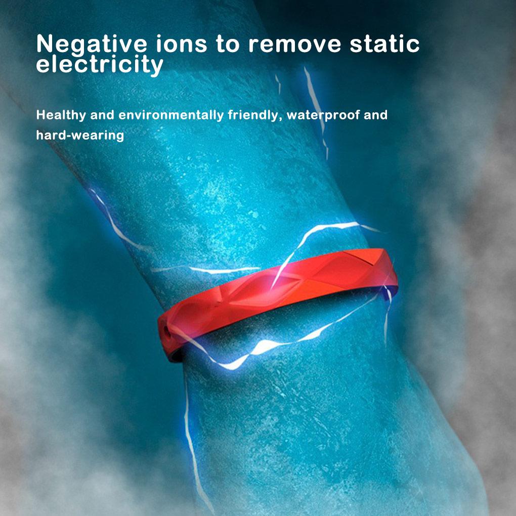 Frauen Männer Silikonarmband Verstellbar Antistatisch Negativ-Ionen Armband Sport Handgelenkband Unisex Dekoration