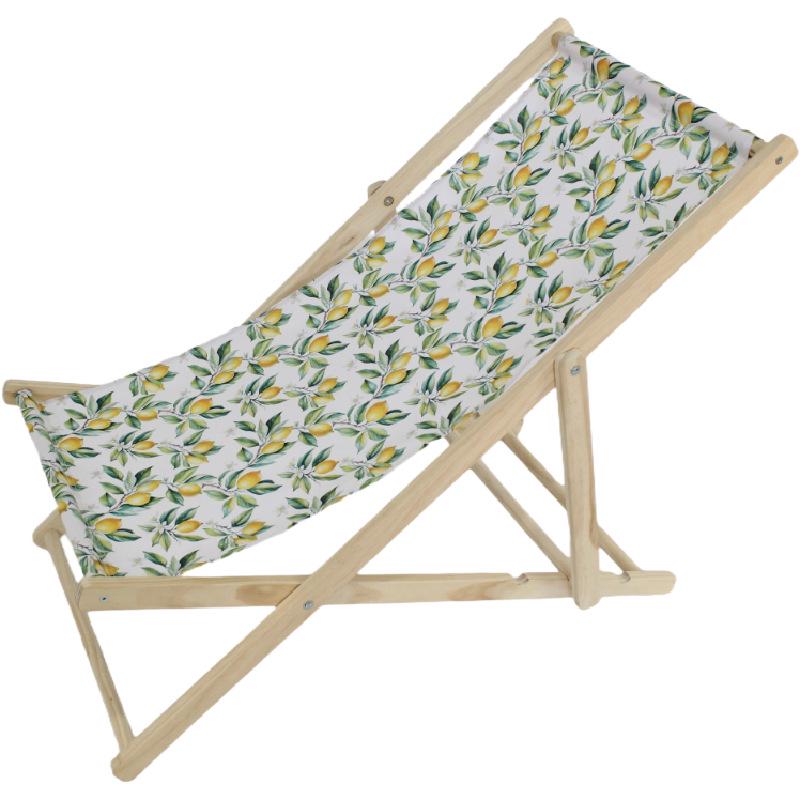 Adjustable Solid Wood Beach Lounger: Outdoor Folding Chair for Leisure & Camping