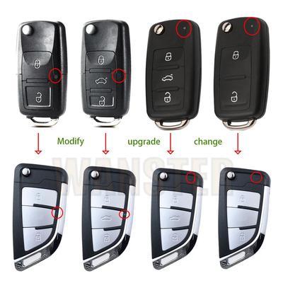 Coque de boîtier pour clé de voiture pour Vw B5 pour Volkswagen Beetle/Caddy/Passat/Golf/Jetta/Polo/Scirocco/Tiguan/Touran/Skoda/Seat