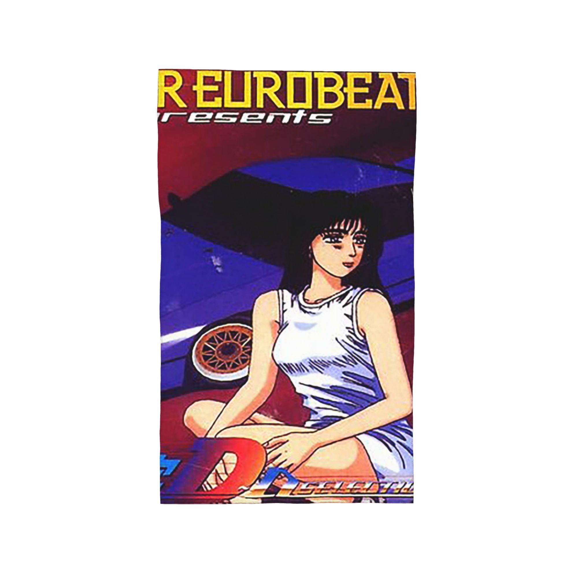 

Initial D Mako Super Eurobeat Anim Soft Face Towel Quick Dry Pool Bath Cotton Towels Absorbent W30*H60(CM)
